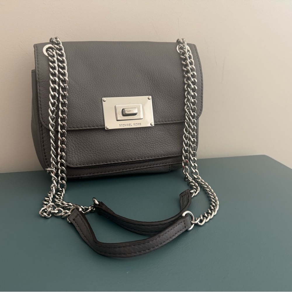 Michael Kors Convertible Crossbody Bag with silver hardware